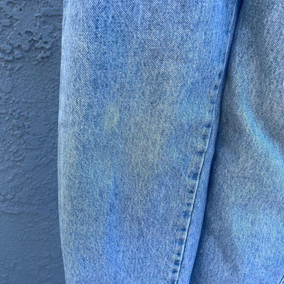 Vintage 90s Jeans 26 x 25 90s High Waisted Denim with tapestry Light Wash - Picture 10 of 10